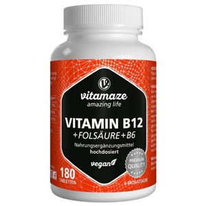 vitamaze VITAMIN B12 + FOLSÄURE 180 St Tabletten Produktbild