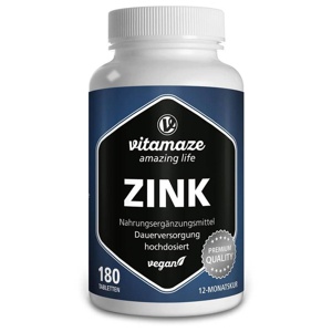 vitamaze ZINK 25 mg hochdosiert 180 St Tabletten Produktbild