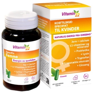 Vitamin 22 Specifik for kvinder - 60 kaps. produktbillede