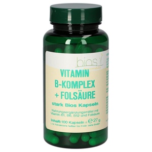 Vitamin B Komplex + Folsäure stark Bios Kapseln, 100 St Kapseln Produktbild