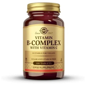 Vitamin-B-Komplex mit Vitamin C, 100 Tabletten Solgar Produktbild