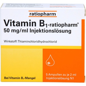 VITAMIN B1-RATIOPHARM 50 mg/ml Inj.Lsg.Ampullen Produktbild