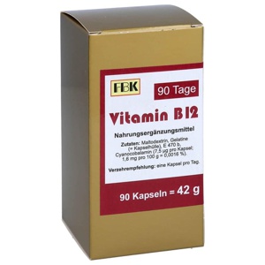 Vitamin B12 90 Tage Kapseln, 90 St Kapseln Produktbild