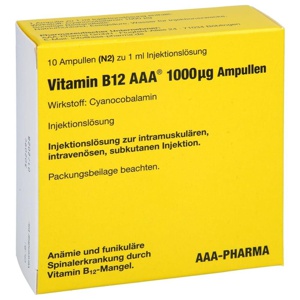 VITAMIN B12 AAA 1000 μg Ampullen Injektionslsg. Produktbild