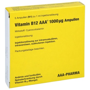 VITAMIN B12 AAA 1000 μg Ampullen Injektionslsg. Produktbild
