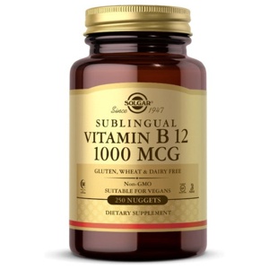 Vitamin B12 (Cyanocobalamin) 1000 mcg 250 Nuggets Solgar Produktbild