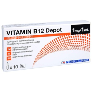VITAMIN B12 DEPOT PANPHARMA 1000 μg/ml Inj.-Lsg. Produktbild