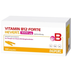 VITAMIN B12 FORTE Hevert 3000 μg Inj.-Lsg.Amp. Produktbild