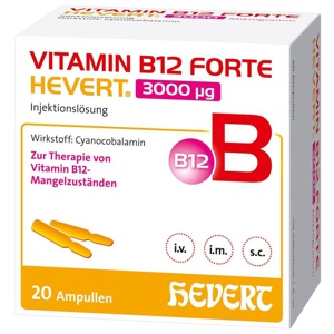 VITAMIN B12 FORTE HEVERT 3000 µg 20X2 ml Injektionslösung Produktbild