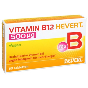 VITAMIN B12 HEVERT 500 Mikrogramm 60 St Tabletten Produktbild