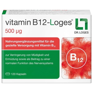 vitamin B12-Loges 500 Mikrogramm 120 St Kapseln Produktbild