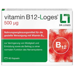 vitamin B12-Loges 500 Mikrogramm 60 St Kapseln Produktbild