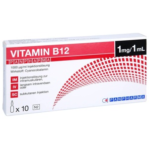 VITAMIN B12 PANPHARMA 1000 μg/ml Injektionslsg. Produktbild
