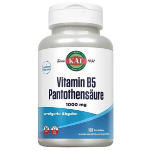 VITAMIN B5 1000 mg Pantothensäure KAL Tabletten Produktbild