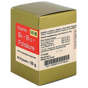 VITAMIN B6+B12+Folsäure Kapseln Produktbild