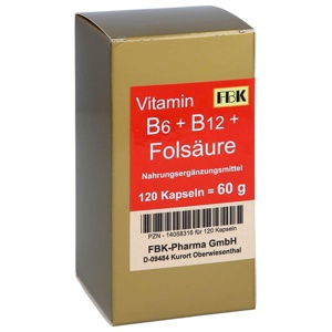 VITAMIN B6+B12+Folsäure Kapseln Produktbild