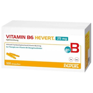 VITAMIN B6 HEVERT 25 mg Injektionslösung Amp. Produktbild
