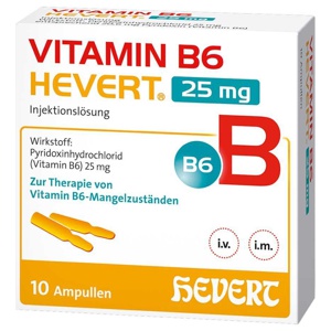 VITAMIN B6 HEVERT 25 mg Injektionslösung Amp. Produktbild