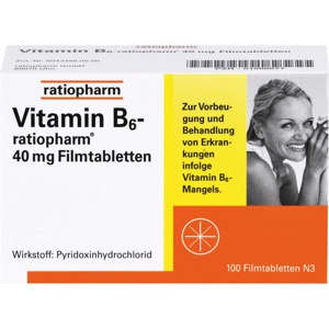 VITAMIN B6-RATIOPHARM 40 mg Filmtabletten Produktbild
