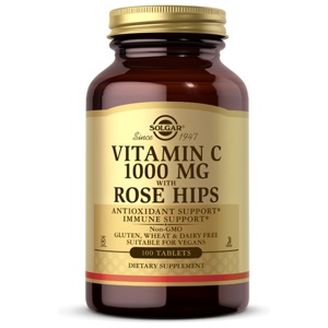 Vitamin C 1000 mg mit Hagebutten 100 Tabletten Solgar Produktbild