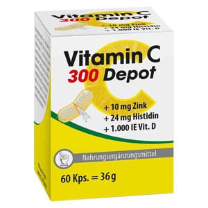 VITAMIN C 300 Depot+Zink+Histidin+D Kapseln Produktbild