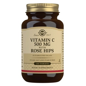 Solgar Vitamin C 500 mg med hyben - 100 tab. produktbillede