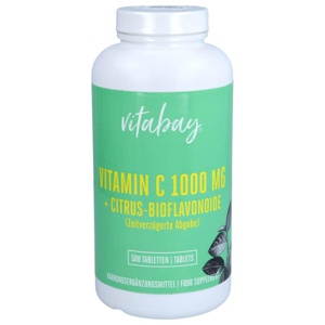 vitabay VITAMIN C 1000 MG + CITRUS-BIOFLAVONOIDE 500 St Tablette mit veränderter Wirkstofffreisetzung Produktbild
