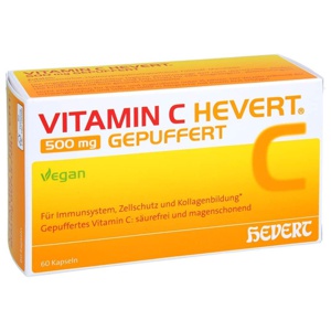 VITAMIN C HEVERT 500 mg GEPUFFERT 60 St Kapseln Produktbild