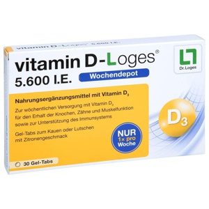 vitamin D-Loges 5.600 I.E. 30 St Kautabletten Produktbild