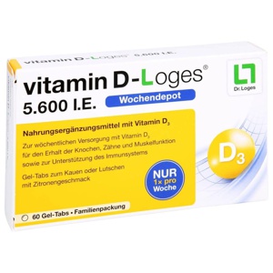 vitamin D-Loges 5.600 I.E. Wochendepot 60 St Kautabletten Produktbild