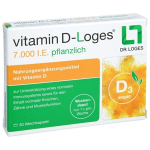 vitamin D-Loges 7.000 I.E. pflanzlich 30 St Weichkapseln Produktbild