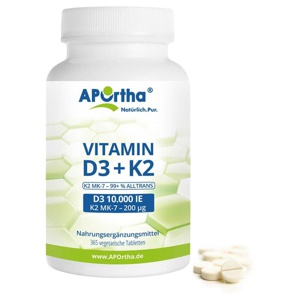 VITAMIN D3 10.000 I.E.+Natto K2 200 μg Tabletten Produktbild