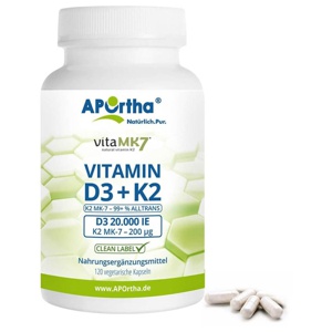 VITAMIN D3 20.000 I.E.+K2 VitaMK7 200 μg Kapseln Produktbild