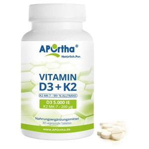 VITAMIN D3 5.000 I.E.+Natto K2 200 μg Tabletten Produktbild