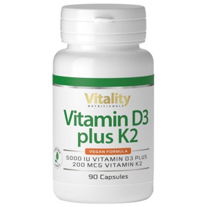 Vitamin D3 5000 I.E. plus K2 200 µg Kapseln, 90 St Kapseln Produktbild