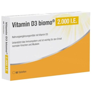 Vitamin D3 biomo 2.000 I.E. 60 St Tabletten Produktbild