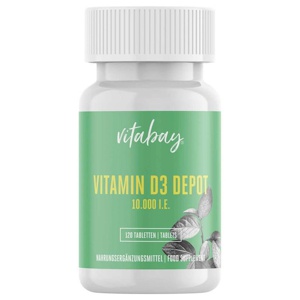 Vitamin D3 Depot 10.000 I.E. Cholecalciferol Tabletten, 120 St Tabletten Produktbild