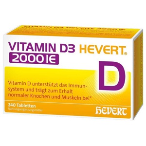 VITAMIN D3 HEVERT 2000 I.E. Tabletten Produktbild