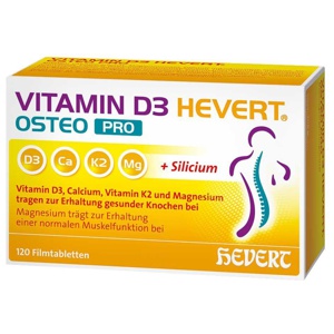 VITAMIN D3 HEVERT OSTEO PRO 120 St Filmtabletten Produktbild