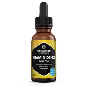 VITAMIN D3 K2 1000 I.E./10 μg hochdosiert Tropfen Produktbild