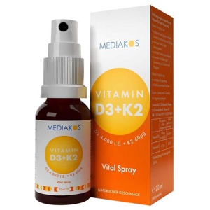 VITAMIN D3+K2 4000 I.E. 60 μg Mediakos Vital Spray Produktbild