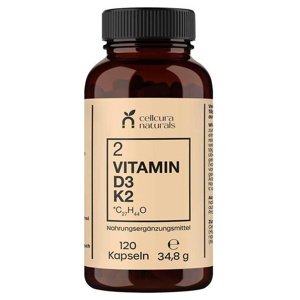 cellcura naturals VITAMIN D3 K2 120 St Kapseln Produktbild