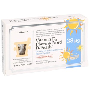 VITAMIN D3 PHARMA Nord D-Pearls 38 μg Kapseln Produktbild