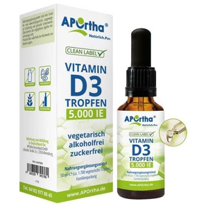 Aportha Vitamin D3 Tropfen 5.000 I.e. 125 [my]g Produktbild