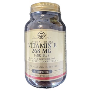 Vitamin E 268 mg (400 IU) 50 Weichkapseln Solgar Produktbild