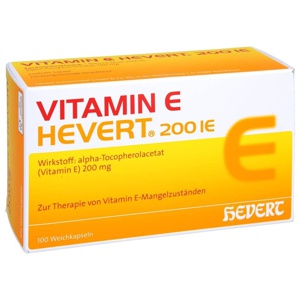 VITAMIN E HEVERT 200 I.E. Weichkapseln Produktbild