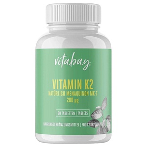 Vitamin K2 200 μg MK-7 vegan hochdosiert Tabletten Produktbild
