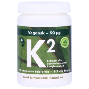 K2-vitamin, 90 mcg - 90 tabl. produktbillede
