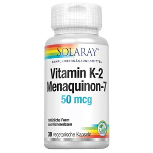 Vitamin K2 Menaquinon-7 50 mcg Solaray 30 Stück Produktbild