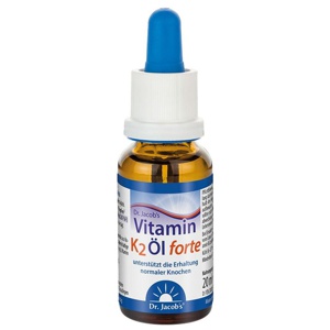 Vitamin K2 Öl forte 200µg all-trans MK7 Dr. Jacobs, 20 ml Flüssigkeit zum Einnehmen Produktbild